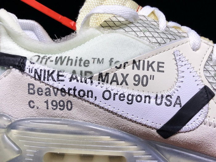 OFW x Nike Air Max 90 Sail Muslin Virgil Abloh AA7293-100