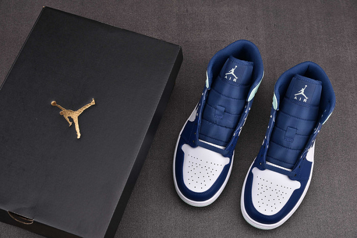 Jordan 1 Mid Mystic Navy Mint Foam 554724-413