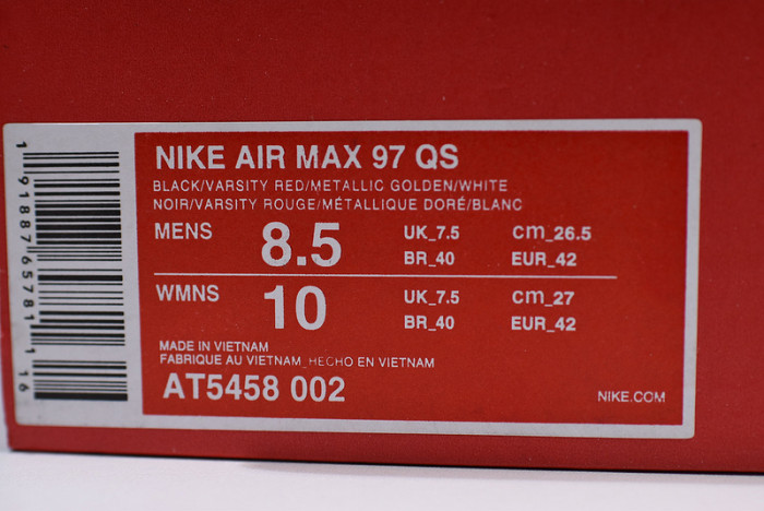 Nike Air Max 97 QS Black Gold AT5458-002