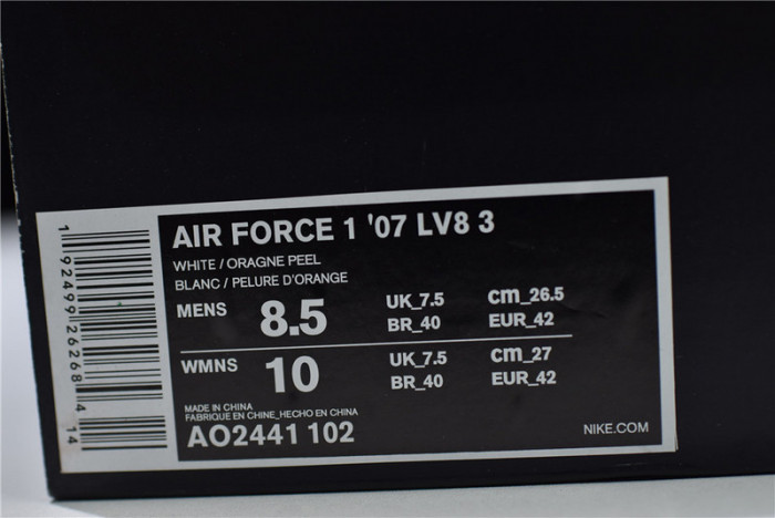 Air Force 1 Low Oversized White Orange Peel AO2441-102