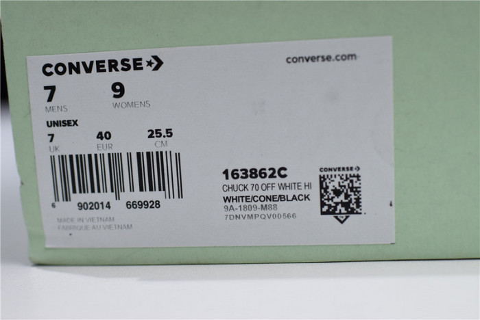 OFW x Chuck 70 White Converse - 163862C